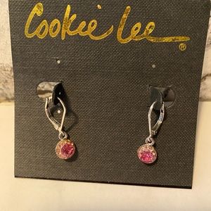 Cookie Lee Pink Crystal earrings